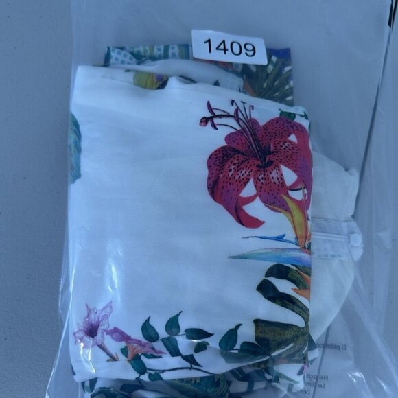 Neharsha Sleeveless Midi Dress Size M Butterfly Floral Tropical Slit Beach - Picture 9 of 13